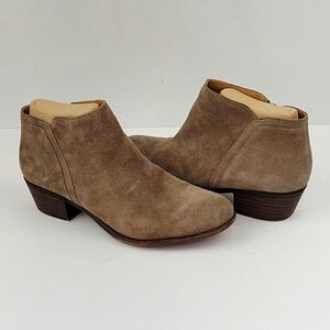 Lucky Brand Barstyn Boho Chic Ankle Boots Tan Size 8.5